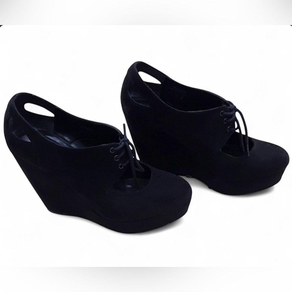 Call it Spring Black Wedges